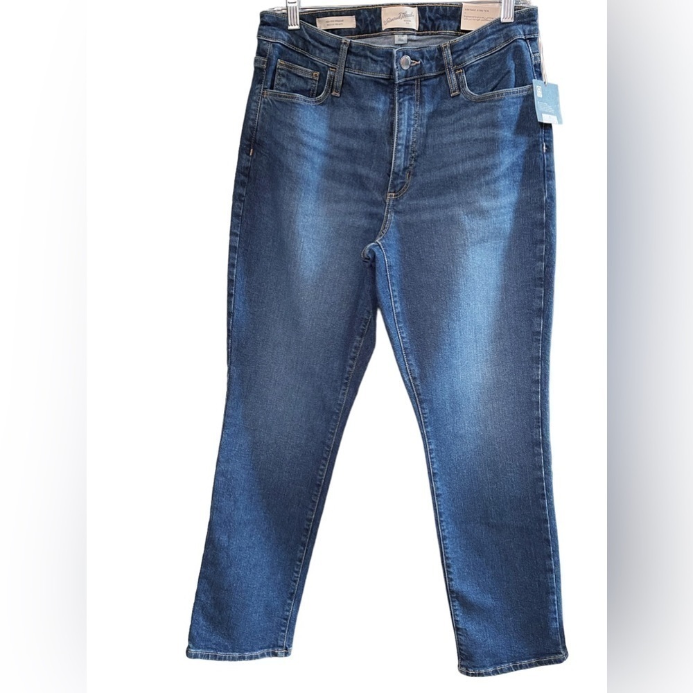 Universal Thread High Rise Straight Blue Denim Jeans 8